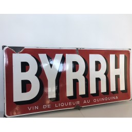 Xl Plaque émaillée "Byrrh"